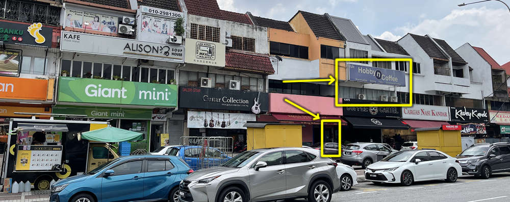 Street View of Malaysia Barista TTDI KL. Where is our shop and where is the entrace door