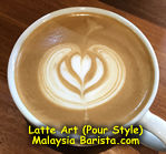 Caffe Latte with Latte Art Tulip