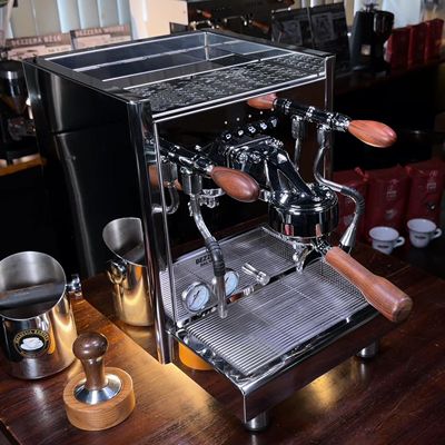 Bezzera BZ16 with wood mod kit 1 Group Coffee Machine for professional home use, or small cafe, full stainless steel body