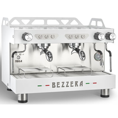 Bezzera MODA DE 2 Group Coffee Machine for cafe , white color